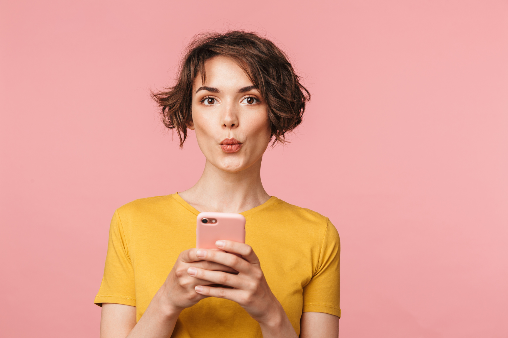 Woman Using Mobile Phone.